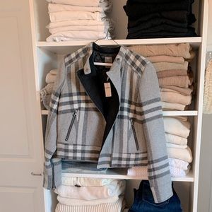 NWT Plaid Moto Jacket